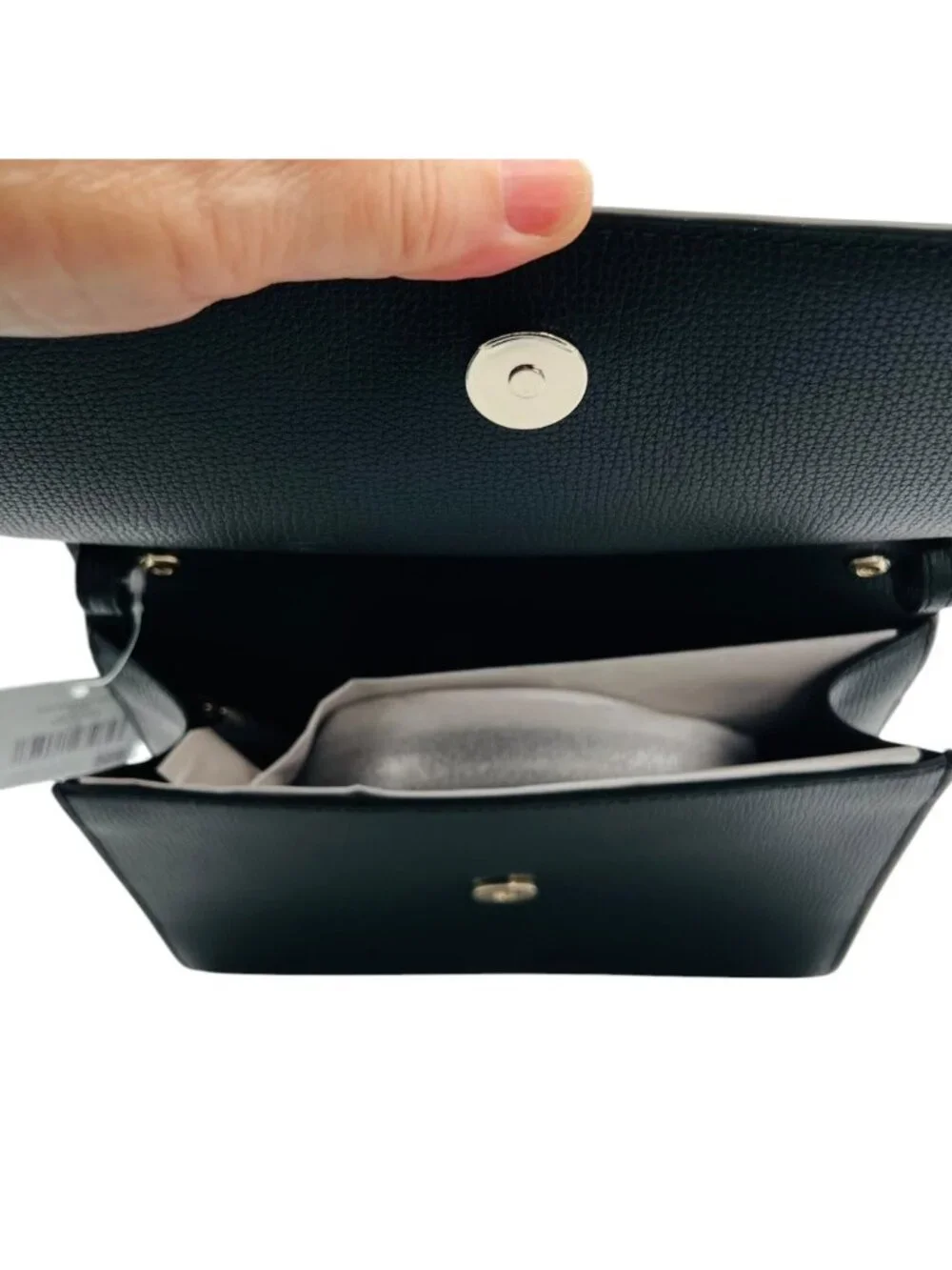 Kate Spade Kristi KB430 Black Refined Grain Leather Flap Crossbody NWT $369